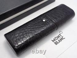 Mont Blanc Pen Pouch Meisterstück Florence Crocodile Design Leather Black