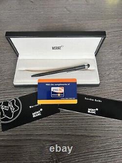 Mont Blanc Scenium Ballpoint Pen, Satin Black/platnum