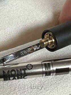 Mont Blanc Scenium Ballpoint Pen, Satin Black/platnum