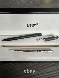 Mont Blanc Scenium Ballpoint Pen, Satin Black/platnum