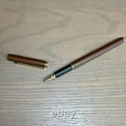Mont Blanc Slim Line Brown Vintage Fountain Pen Excellent Condition