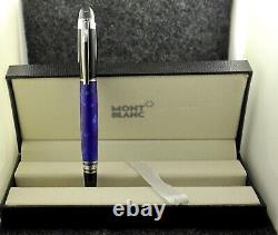 Mont Blanc StarWalker Blue-Body Marble Ball Point Pen Black Ink Refurbished