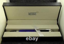 Mont Blanc StarWalker Blue-Body Marble Ball Point Pen Black Ink Refurbished