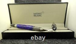 Mont Blanc StarWalker Blue-Body Marble Ball Point Pen Black Ink Refurbished