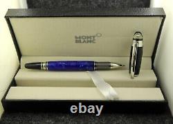 Mont Blanc StarWalker Blue-Body Marble Ball Point Pen Black Ink Refurbished