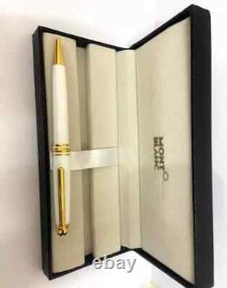 Mont Blanc StarWalker White-Body Ball Point Pen Black Ink Gold Trim- Refurbished