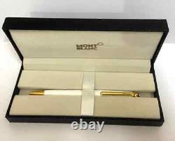 Mont Blanc StarWalker White-Body Ball Point Pen Black Ink Gold Trim- Refurbished