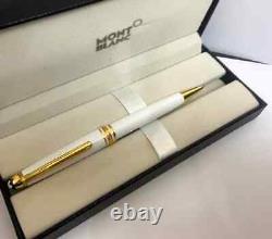 Mont Blanc StarWalker White-Body Ball Point Pen Black Ink Gold Trim- Refurbished