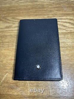 Mont Blanc men's black leather bi-fold card holder