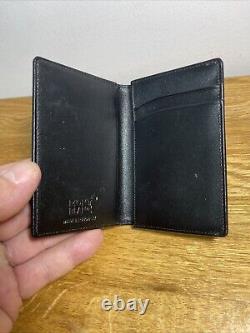 Mont Blanc men's black leather bi-fold card holder