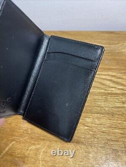 Mont Blanc men's black leather bi-fold card holder