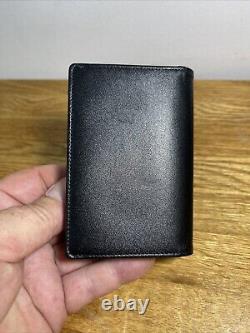 Mont Blanc men's black leather bi-fold card holder