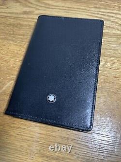 Mont Blanc men's black leather bi-fold card holder