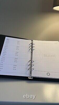 MontBlanc A5 Refillable Notebook Organizer Conference Book Calendar 2022-2024