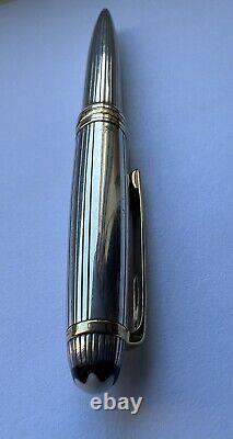 MontBlanc Meisterstuck Solitaire Sterling Silver Pinstripe Ballpoint Pen