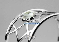Montblanc 106421 Jewelry Sterling Silver Bangle Cabochon Star Quartz Bracelet