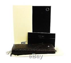 Montblanc 107397 Meisterstuck Forest Brown Leather Two Pen 6.5 Zip Case New Box