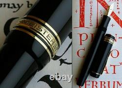 Montblanc 136 Celluloid Fountain Pen 1947 to 50s. 14C F Flex Nib. Serviced. Rare