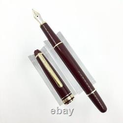 Montblanc 144 Bordeaux Fountain Pen, 14k Gold Nib, VGC