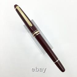 Montblanc 144 Bordeaux Fountain Pen, 14k Gold Nib, VGC