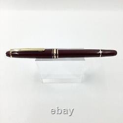 Montblanc 144 Bordeaux Fountain Pen, 14k Gold Nib, VGC