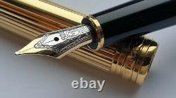 Montblanc 144 Pinstripe Vermeil doue 18k M nib Fountain Pen Mint Boxed