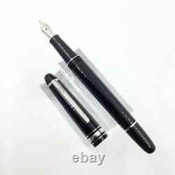 Montblanc 145 classique platinum line, Chopin fountain pen, Ob 14k Nib, Nr Mint