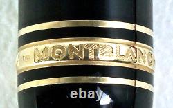 Montblanc 146 piston filler, 14ct spring M, + ink barrel in gift box. (2X29)