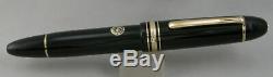 Montblanc 149 Black & Gold Fountain Pen in Box 1980's 14kt Medium Nib