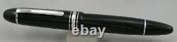 Montblanc 149 Black & Platinum Fountain Pen In Box- 18kt Binderized Nib