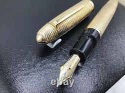Montblanc 149 Solid 18k Gold 750 Pinstripe c1970s Handmade Fountain France
