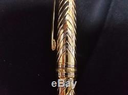 Montblanc 18Kt Solid Gold White & Yellow Bi Color Ballpoint Pen New In Box