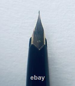 Montblanc 221P 14K EF Extra Fine Nib Cartridge Filler Black Gold Trim With Pouch