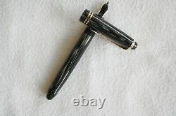Montblanc 242 Grey Striated 1950's UNUSUAL DOT EF Nib Fountain Pen NEAR MINT