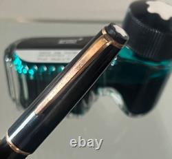 Montblanc 32 Pen Fountain Pen IN Plunger Pen Gold + Ink Years 60