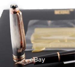 Montblanc 75th Anniversary 1924 Fountain Pen Silver Rose Gold Diamond Sealed