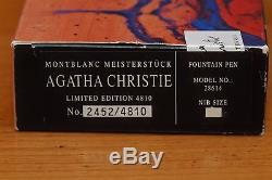 Montblanc Agatha Christie Vermeil 4810 Mint, New, Complete #2452/4810 Fine Nib