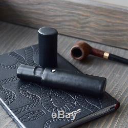 Montblanc Black Leather Antique Finish Single 1 Pen Pouch Case
