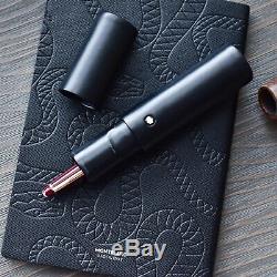 Montblanc Black Leather Antique Finish Single 1 Pen Pouch Case