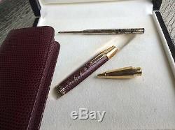 Montblanc Boheme Jewels Red Leather Ballpoint Pen with matching case