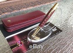 Montblanc Boheme Jewels Red Leather Ballpoint Pen with matching case