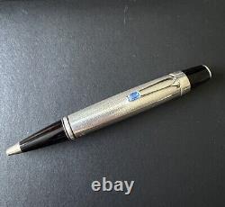 Montblanc Boheme Solid Silver Ballpoint With Blue (sapphire) Stone
