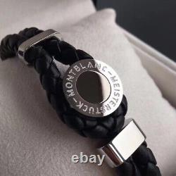 Montblanc Bracelet Leather Meisterstuck Iconic Black Onyx Model MB 111402