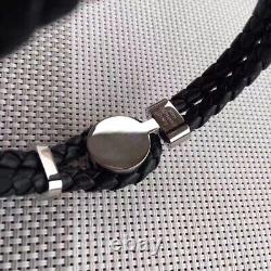 Montblanc Bracelet Leather Meisterstuck Iconic Black Onyx Model MB 111402