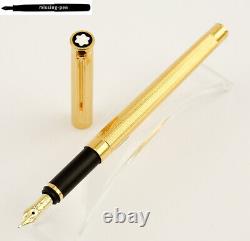 Montblanc Cartridge Fountain Pen Noblesse Goldplated with 18 K B-nib (No 18110)