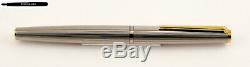 Montblanc Classic Fountain Pen Metal Silver Guilloche goldplated M-nib (No 2229)