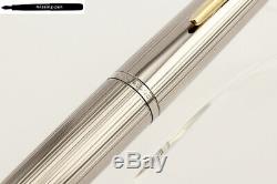 Montblanc Classic Fountain Pen Metal Silver Guilloche goldplated M-nib (No 2229)