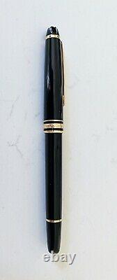 Montblanc Classique Meisterstuck Fountain Pen Black with Gold Trim (Fine Nib)
