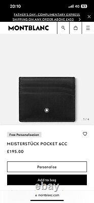 Montblanc Credit Card Holder Meisterstück Pocket 6cc New Never Opened With Box