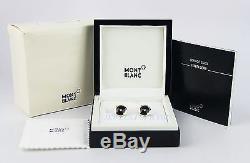 Montblanc Cufflinks Solid 18k Red Gold MB Floating Diamonds New Box Germany
